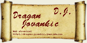 Dragan Jovankić vizit kartica